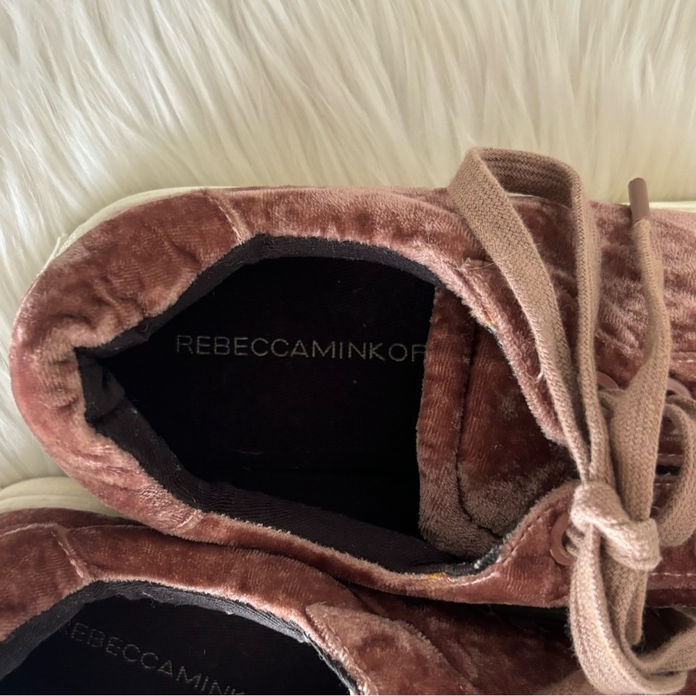Rebecca Minkoff Bleecker Too Velvet Sneakers 8.5 - Picture 8 of 9